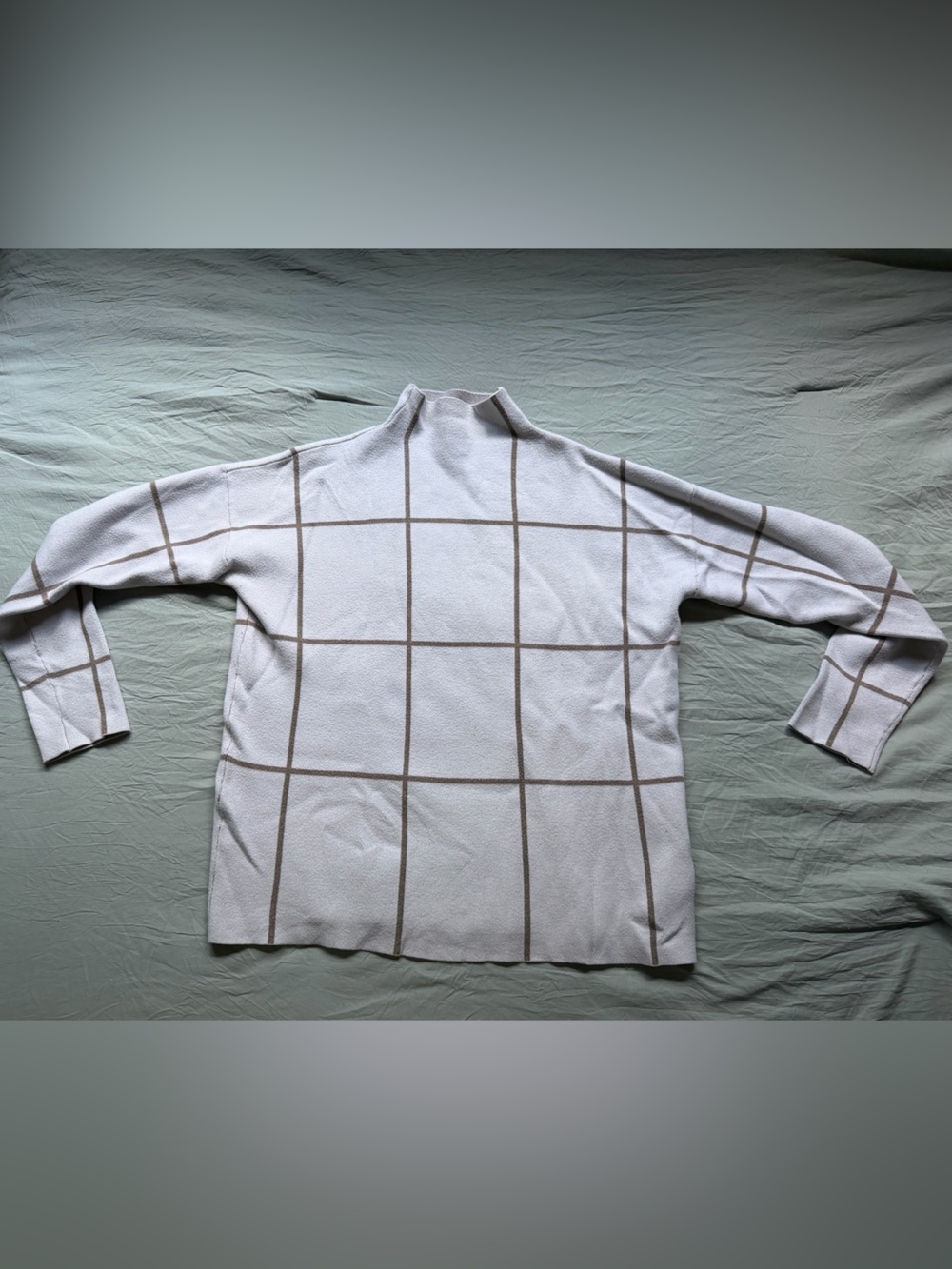 Cynthia Rowley Windowpane Grid Sweater โ Size L